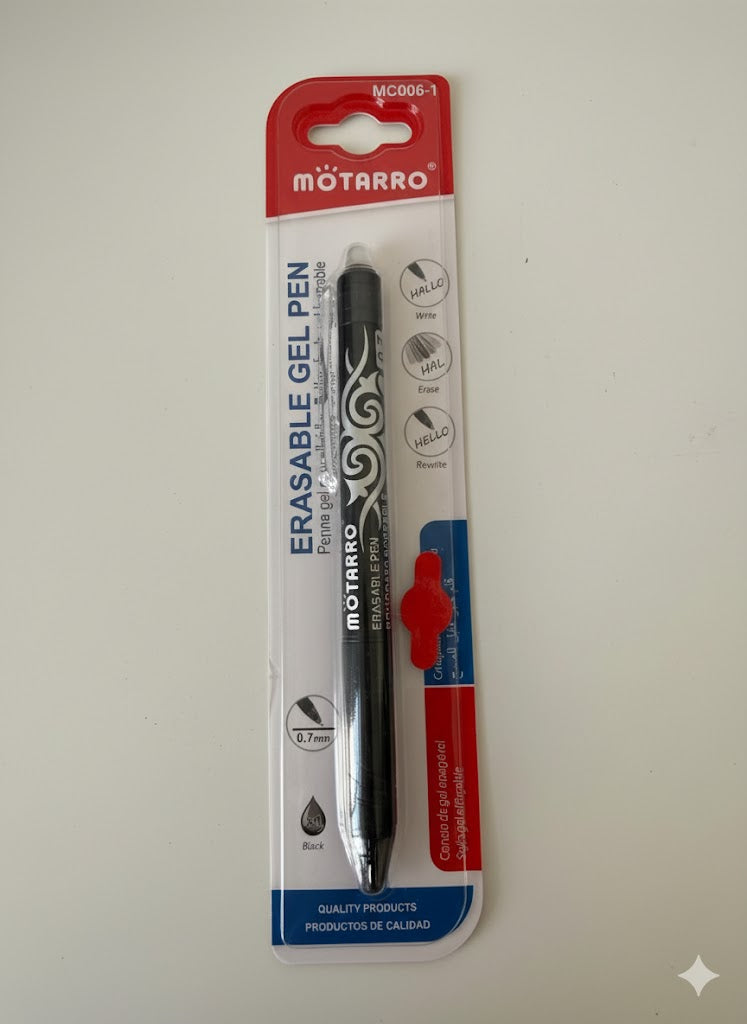Bolígrafo tinta borrable