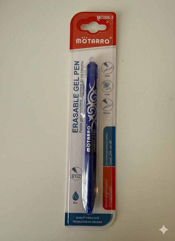 Bolígrafo tinta borrable