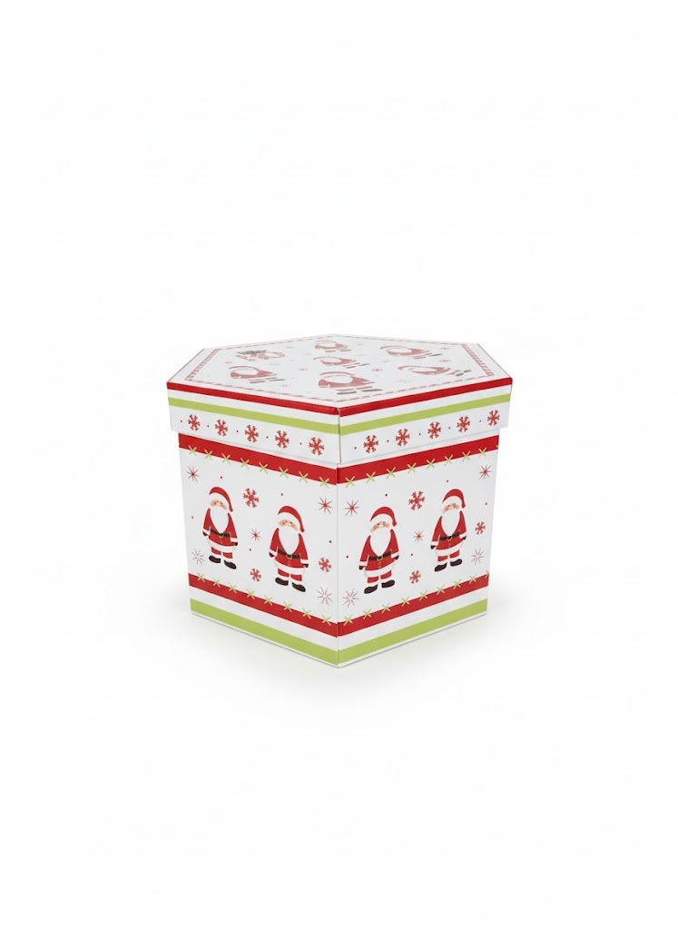 Bolas de Navidad Blancas con Papá Noel (14 unidades)